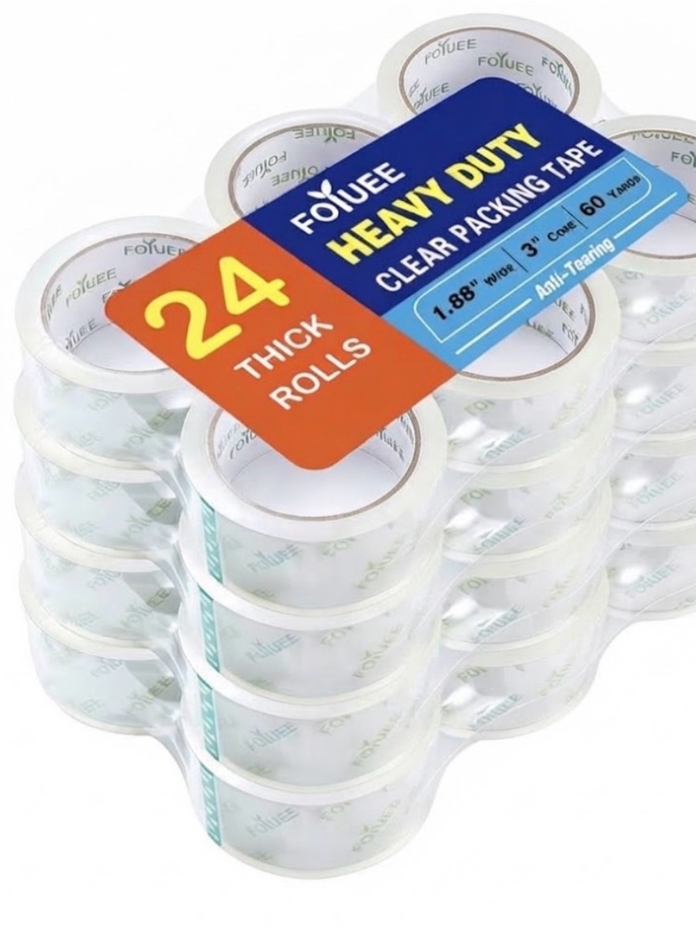 Heavy Duty Clear Packing Tape - 24 Rolls